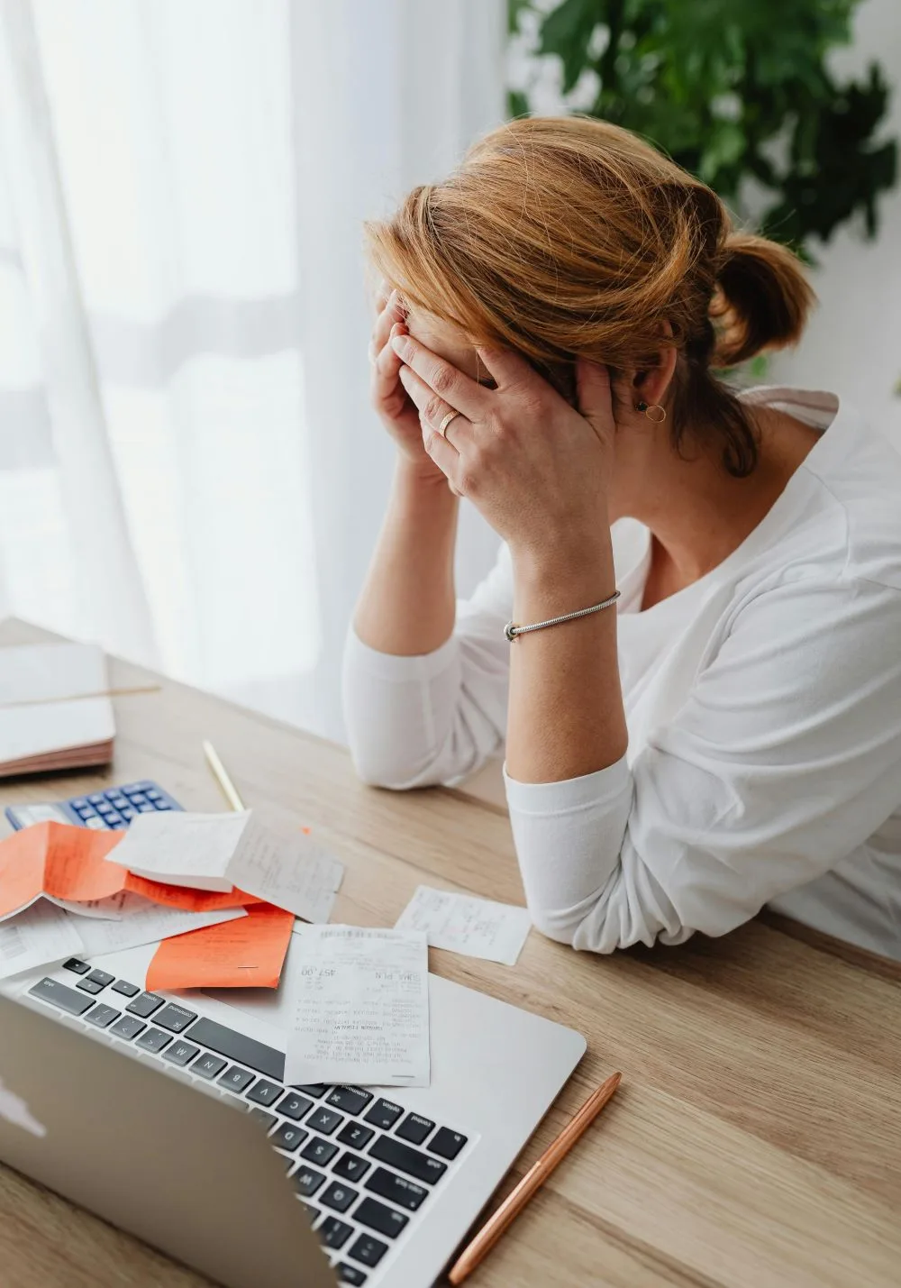 Home Small business owner stressed about finances